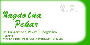 magdolna pekar business card